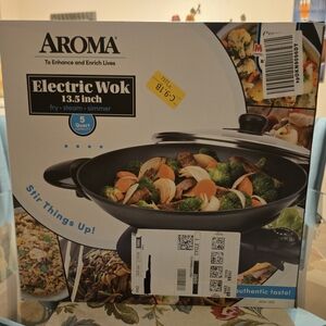 Aroma Black Electric Wok
